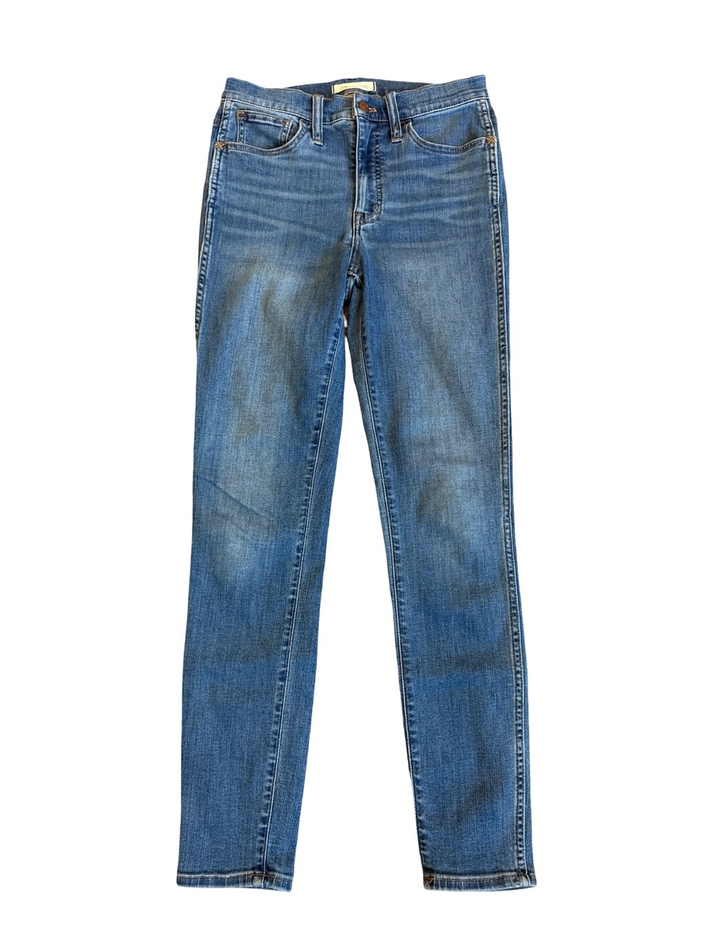 Madewell Medium Wash High Rise Skinny Jeans 10" Roadtripper Size 26 Women's